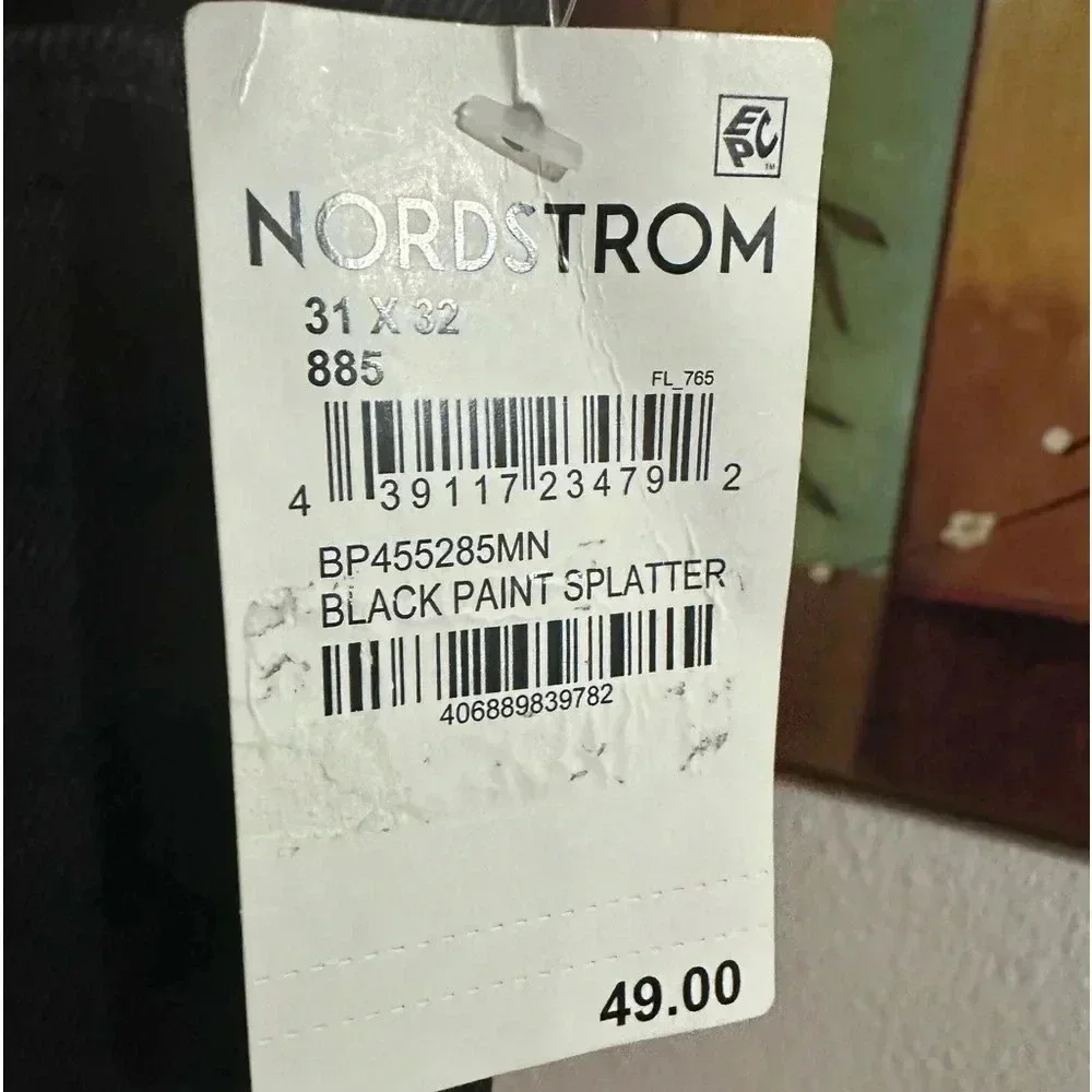 BP black paint splatter design jeans size 31/30 - Picture 6 of 10